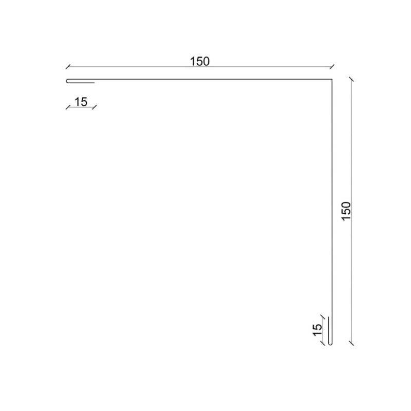 Querschnitt Außenecken 150 x 150 mm